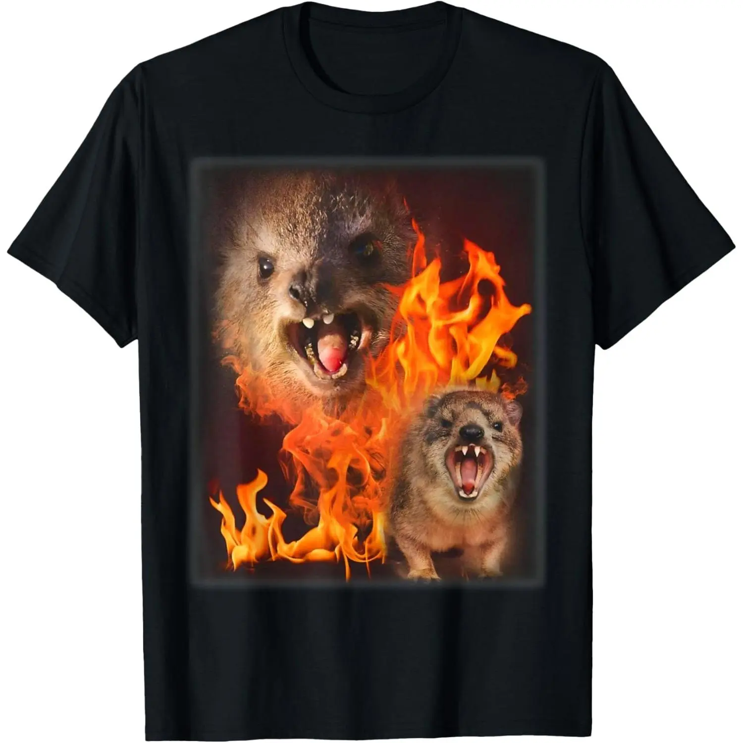 Funny Rock Hyrax Fire Meme T-Shirt