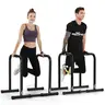 RELIFE SPORTS Dip Pull-Up Bars - Sturdy Heavy-Duty Portable Height-Adjustable Stabilized Push-Up Parallettes with Connecting Rod, 26.23lb Resistance Calisthenics Tools, Supports 400lbs, Home Bodyweight Lift Fitness Support Dip Station Attachment Gear