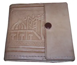 Treasures Of Morocco Moroccan Handmade Wallet Credit Card Leather Coin Change Pocket Small Natural