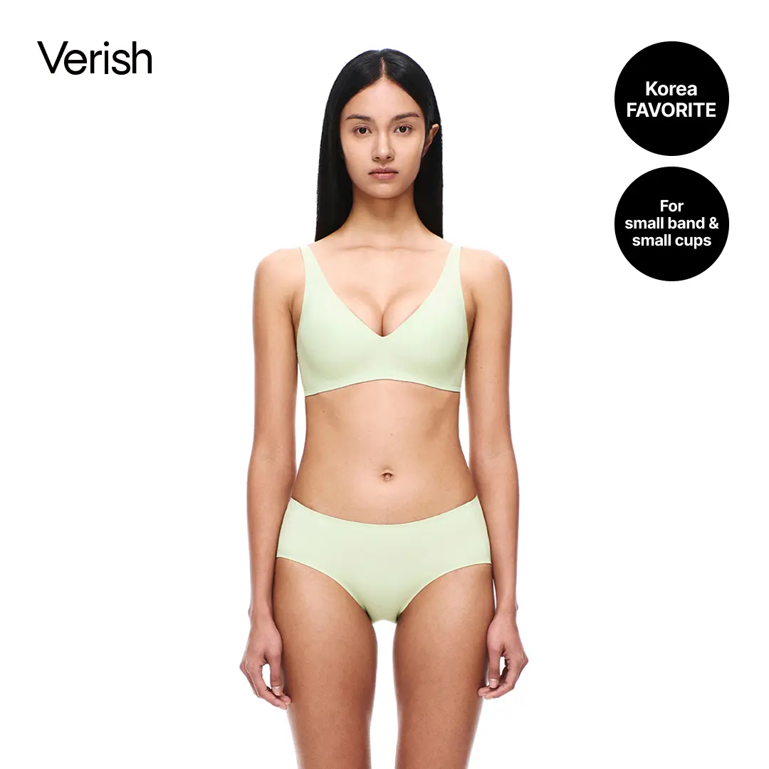 [VERISH] Cool Fit Bra Signature - SIZE UP RECOMMENDED - Seamless Wireless Everyday Bra for Women - Cooling Moisture-Wicking Fabric Fixed Padding Smooth Finish