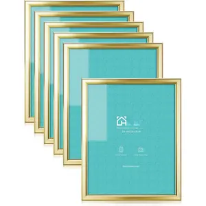 8x10 Picture Frames (6 Pack, ) Simple Designed Photo Frame with  Glass for Wall Mount & Table Top Display, Set of 6 Classic Collection
