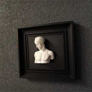 Mini Ares Statue Ancient Greek Mythology Character, 3D Statue Wall Art Frame, Home Decor, Unique Collectible Figurine