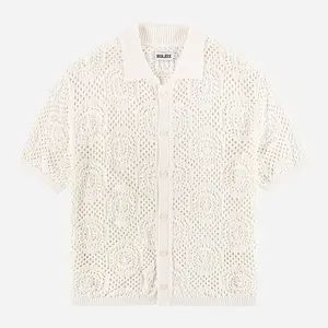 Aura Crochet Knit Button Cardigan