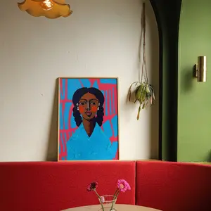 Moriah Art Print Afrocentric Portrait, black modern art, african american art, no frame