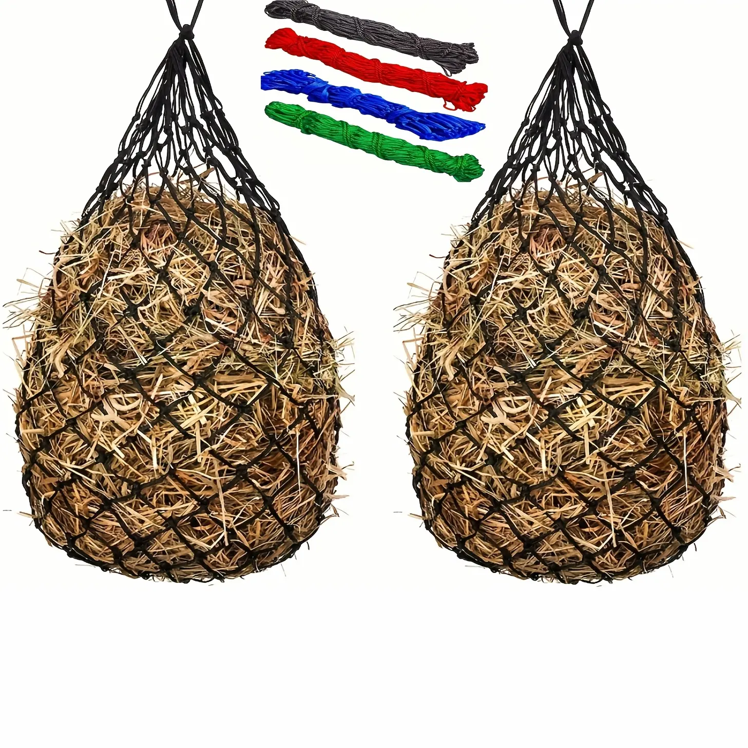 2pcs Horse Hay Net, Slow Feed Hay Bag, Feeding Net for Horse Sheep Donkey