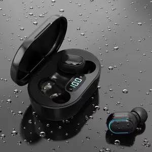 E6s Wireless Earphones with LED Screen Display, Noise Cancelling Design, Low Latency, Compact Portable, Compatible with Android and iOS