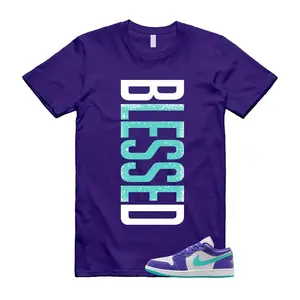 Unisex T-shirt to match 1 Psychic Purple Charlette Hornets Hyper Jade White Cone Low SE - VERTBLS. 100% Cotton for Casual Wear. Comfortable Summer Unisex T-Shirt to match Jordan Sneaker. Streetwear Style. urban outfitters