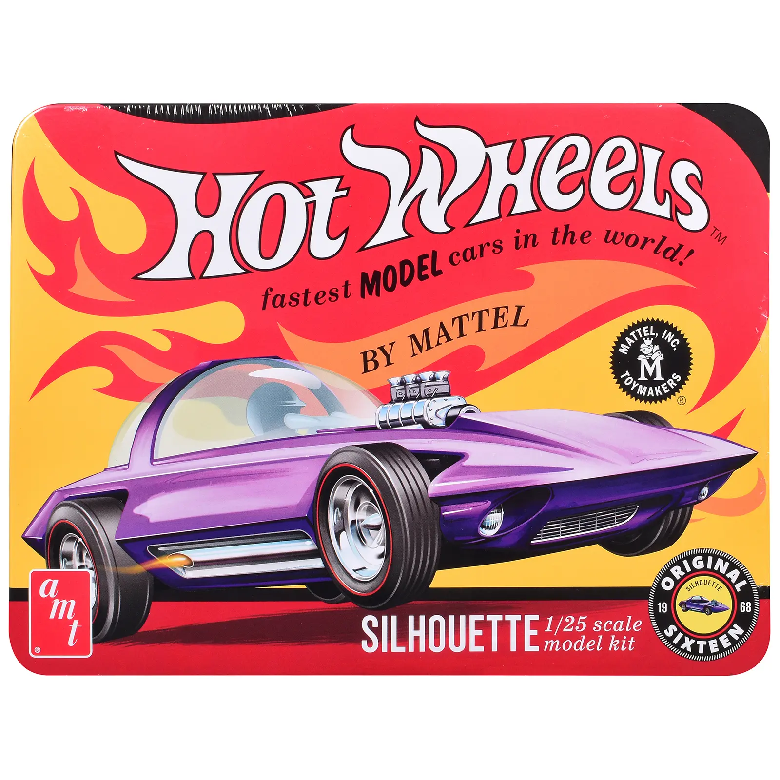 Skill 2 Model Kit Hot Wheels Silhouette with Collector Tin 1/25 Scale Model by AMT