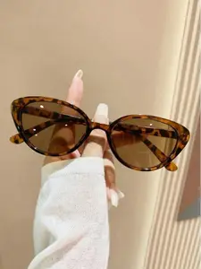 Women Leopard Print Cat Eye Sunglasses Accessories