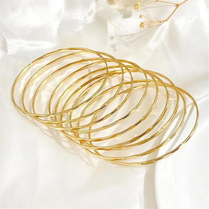 Gold Bangle Bracelets for Women Non Tarnish,14K Real Gold Plated Flexible Wristband Bangle Bangle Set Dainty Multi Layer Stackable Textured Bracelets Minimalist Jewelry Gold Bangle Bracelets for Women Non Tarnish,14K Real Gold Plated Flexible Wristband Bangle Bangle Set Dainty Multi Layer Stackable Textured Bracelets Minimalist Jewelry