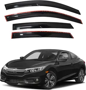 4 count Window Vent Visor Rain Guard Shade Replacement for Civic Sedan 2016 2017 2018 2019 2020