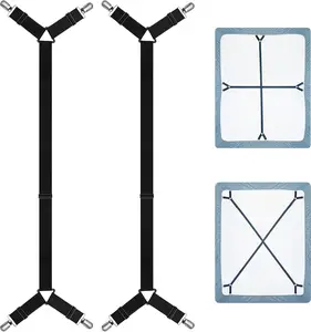 Sheet Keeper Straps Bed Sheet Holder for Corners Bedsheet Stays Suspender Clips Fitted Sheet Holder Garters Fasteners Mattress Clamps