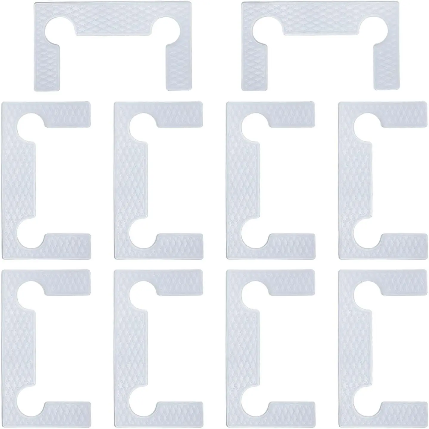 10PCS Heavy Duty 90-Degree Transparent Glass Shower Door Hinges with Glass Hinge Spacers, 85x48mm Cabinet Cupboard Showcase Clamp Replacement Parts