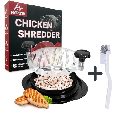 Large Chicken Breast Shredder Tool, Visible Lid Meat Grinder, Anti-Slip Strip, Ergonomic Handle, BPA Free, Perfect Utensils for Pork,Beef,Chicken,Kitchen Gadgets-Mother's Day Gift Deal