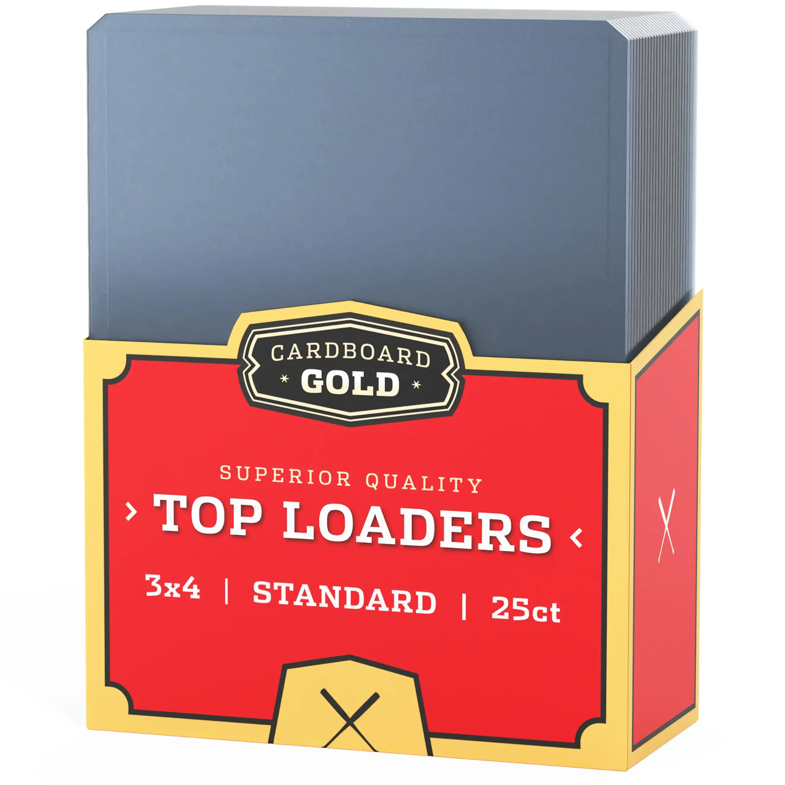 Cardboard Gold Superior Quality Top Loaders 3x4 Standard 25ct Trading Card Toploaders Hard Plastic Toploaders