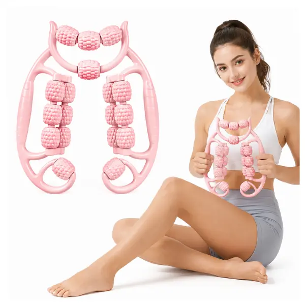 18-Wheel Leg Massage Roller - Adjustable Portable Muscle Relaxation Tool for Legs, Neck & Arms