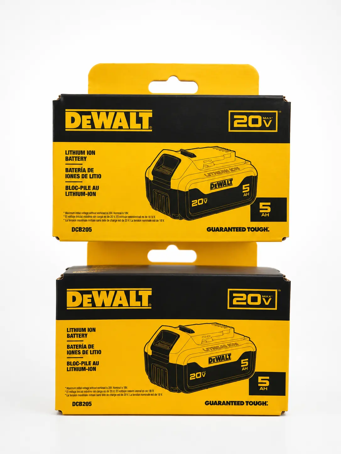 2-Pack DEWALT DCB205 20V MAX 5.0Ah Lithium-Ion Batteries | 100% Genuine Original OEM