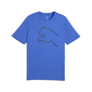 PUMA Mens House Of Graphics Crew Neck Short Sleeve Casual Tops Casual - Blue