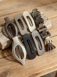 12pcs Simple Versatile Flat Hair Clips, Hair Claws Set, Suitable for Thick & Thin Hair, Fashionable Women's Gift