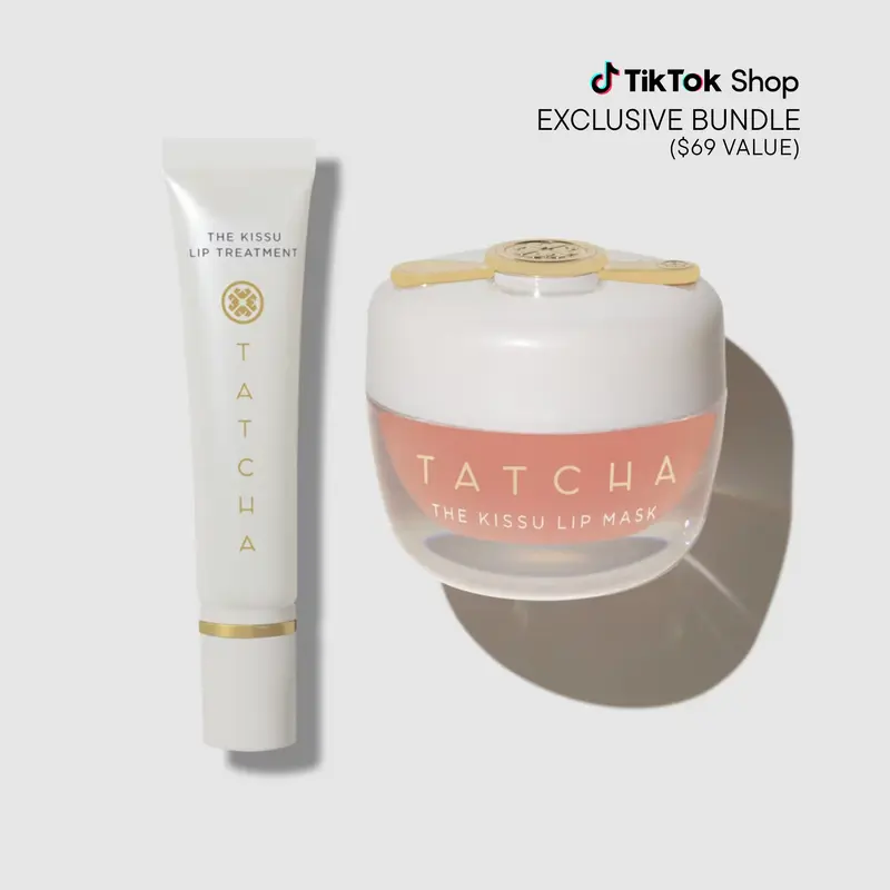 Tatcha Exclusive Bundle - The Restorative Kissu Lip Mask & The Plumping Kissu Lip Treatment - $69 Value