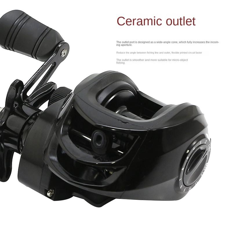 Valentine Gifts Water Drop Wheel Fishing Baitcasting Reel 18+1 Shaft 7.2:1 High Gear Metal Line Cup Sea Jig Wheel Left Hand