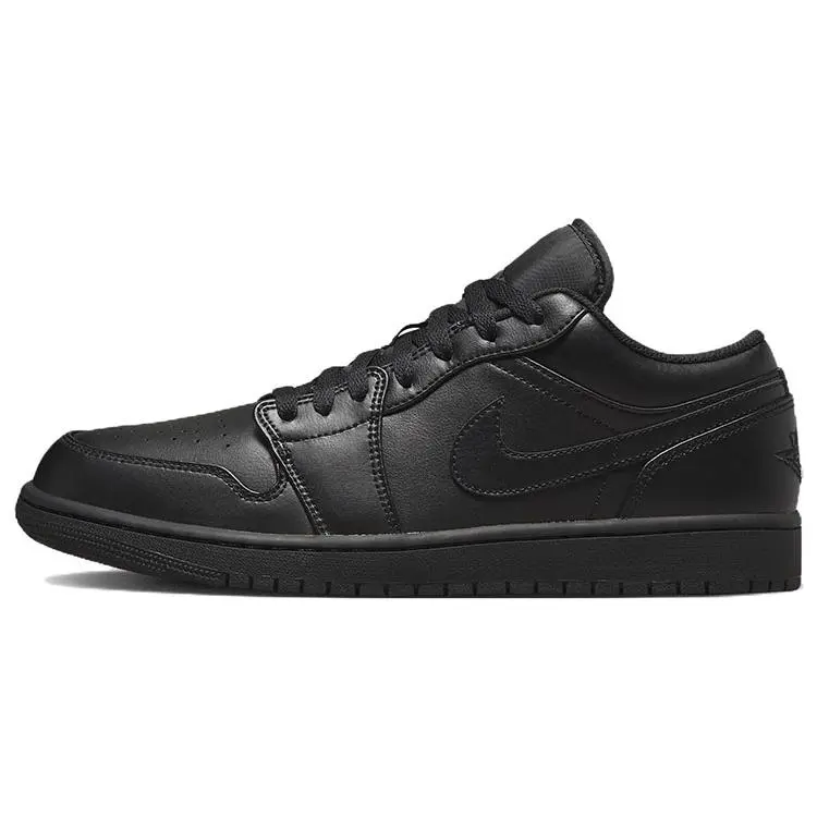 Jordan 1 Low Triple Black Retro Basketball Shoes Men's 553558-093