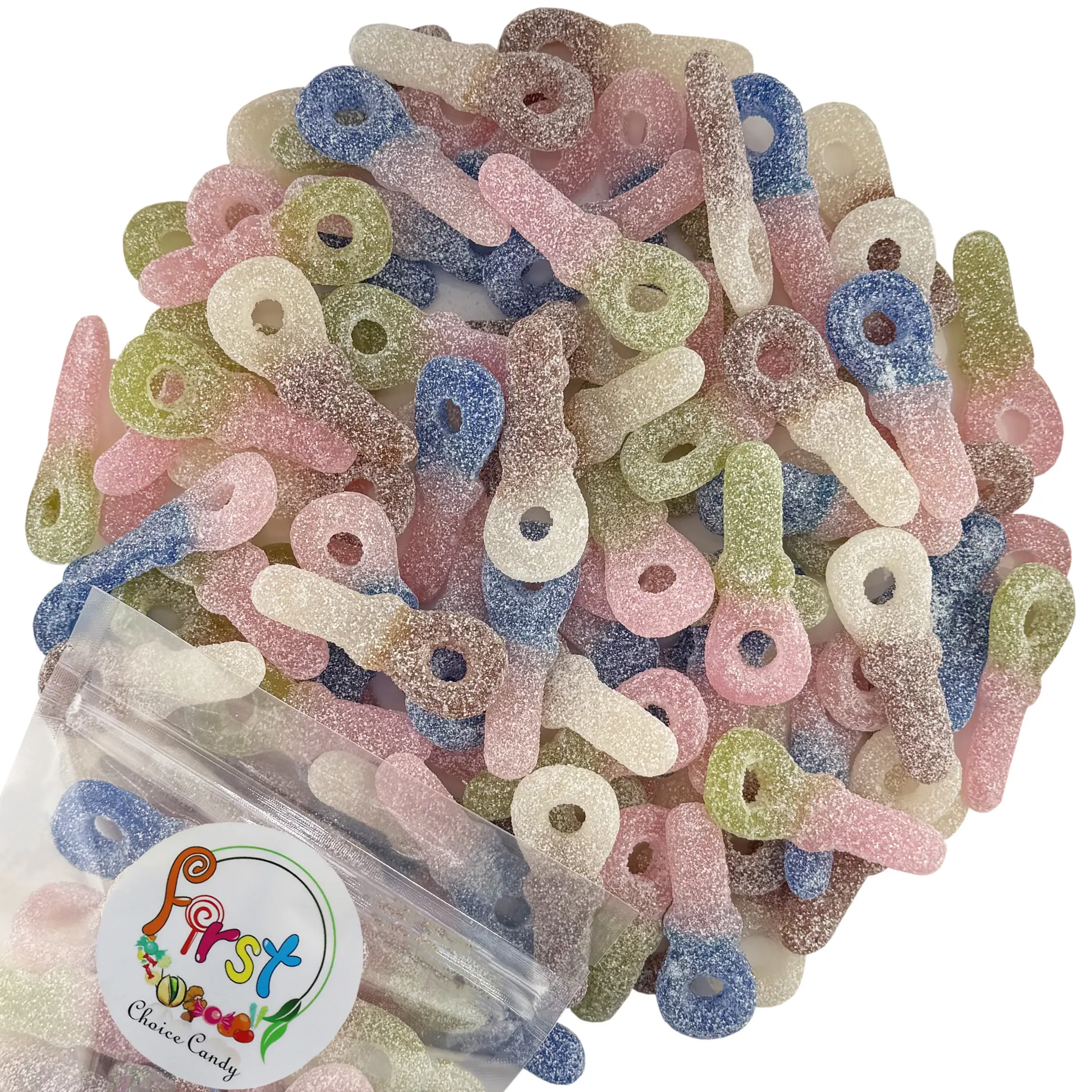 Swedish Gummies Sour Pacifiers Fizzy Chewy Candy Assorted Flavor | 2 Pound