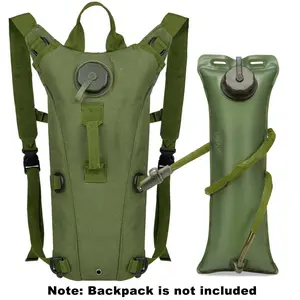 Outdoor EVA Sports Hydration Bladder: Army Green, 3 Liter, Leak-proof Backpack, Tactical Hydration Bladder, Suitable for Outdoor Hiking, Cycling, and Sports
