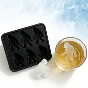 Bigfoot Ice Cube Mold – 6-Cavity Silicone Monster Ice Tray for Whiskey & Cocktails, A Summer Essential for Camping, Picnics, and the Beach,Funny Reusable Ice Molds for Parties, Easy Release Novelty Ice Luge Cube Maker
