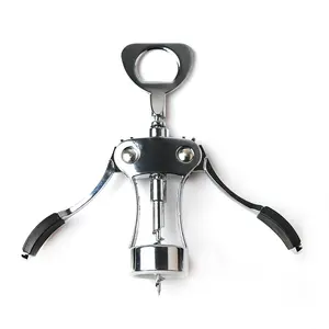 Wing Corkscrew, Premium Wine Opener with Bottle Stopper, Multifunctional Corkscrew Wine Cork Opener Bottler Opener Remover for Home, Kitchen, Restaurant, Party