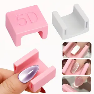5D Cat Eye Nail Magnet Tool with Non-Slip Finger Caps, Strong Magnetic French Tip Nail Art Manicure Tool for Beginners, Easy Learning Cat Eye Magic