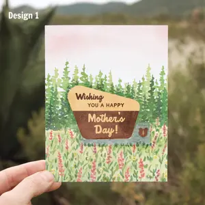National Parks Sign Happy Mother's Day | Happy Mother's Day Card | Sweet Outdoorsy Card for Mom from Son