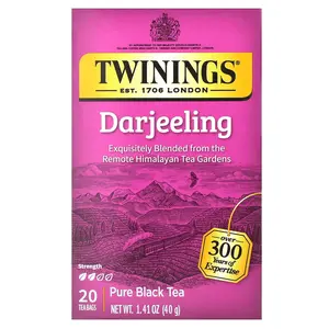 Twinings Pure Black Tea, Darjeeling, 20 Tea Bags, 1.41 oz (40 g)