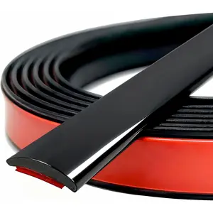Glossy Black Body Side Molding Trim, Self Adhesive Protection for Cars/Trucks/Vans Body Door Window Bumper and More, W:1inch; L:20Feet