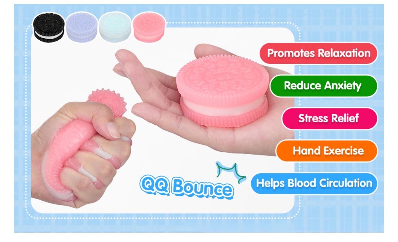 【STICKY】MOBECK Handmade Silicone Stress Relief Squishy Toy, 2025 New-Stress Relief Toy, Ultra-Soft Decompression Venting Toy, Anxiety and Relaxation Perfect Desk Accessory (Black)