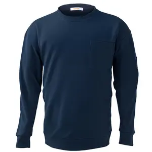 【fathersdaygift】VEVOR FR Shirts, Flame Resistant Long Sleeve Clothing Lightweight 7 oz Breathable Cotton, Men's Fire Retardant Work Shirt with Pre-shrink Treatment & Pocket, for Welders,Electricians,Navy Blue M