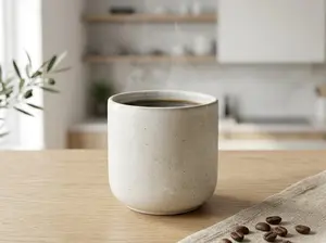 Handmade Minimalist Ceramic Coffee Mug - 12oz