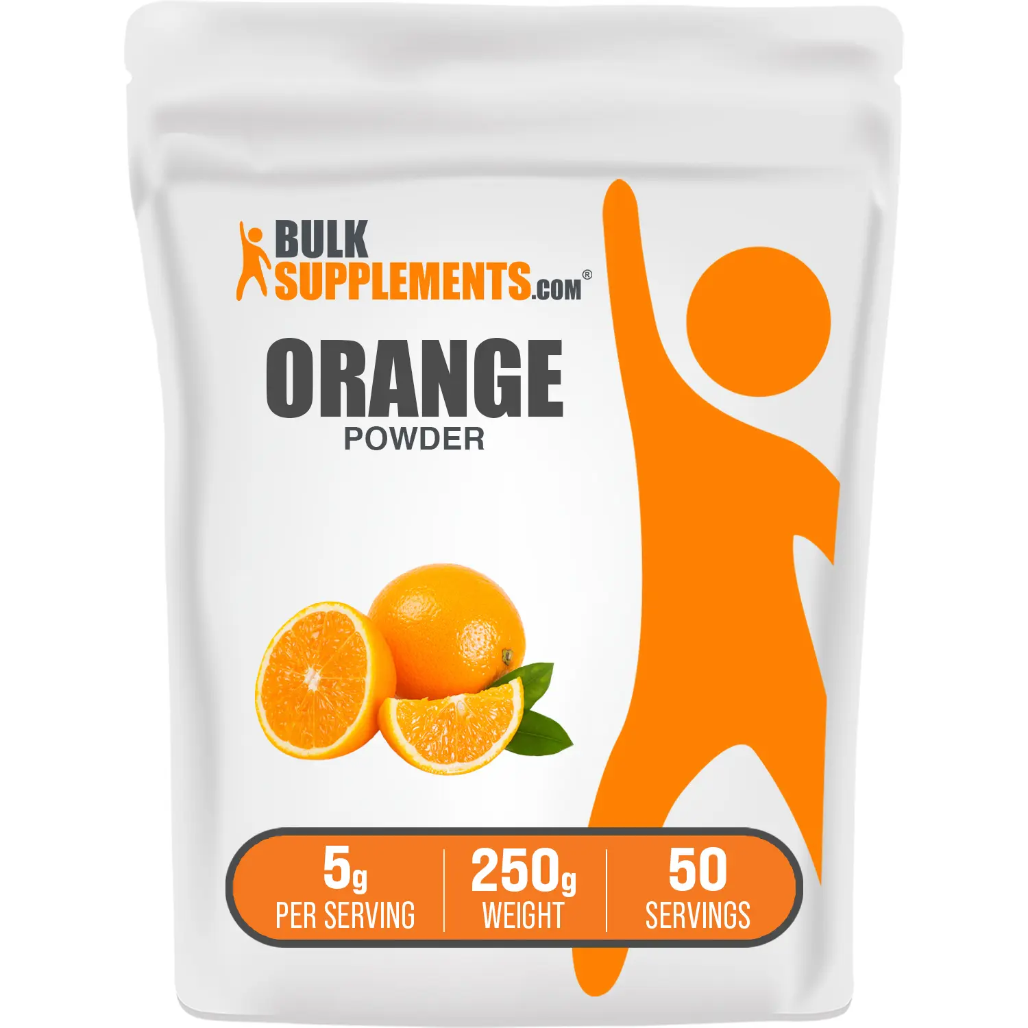 BulkSupplements - Orange Powder - Antioxidant - Healthy Skin - 250g - 5g per Serving
