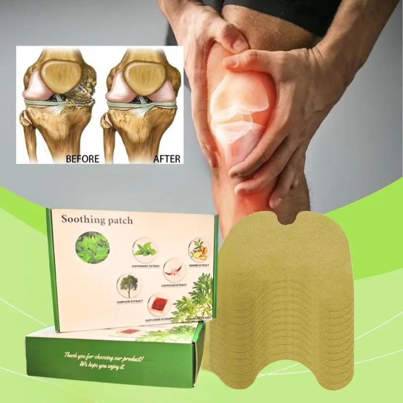 For knee pain and sprains, contains wormwood, ginger. Cayenne pepper for instant relief, 72 tablets、herbal knee patch Healthcare Therapeutic