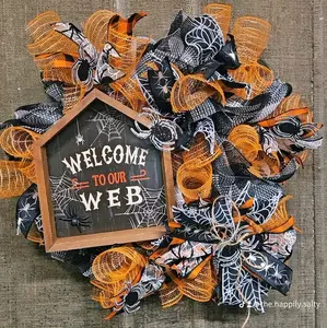 Welcome to Our Web Spooky Halloween Wreath