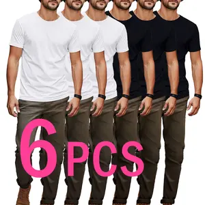 (Up to 6-Pack) Men's Cotton Workout Tees - Breathable Gym T-Shirts, Athletic Short Sleeve Crewneck Tops for Fitness & Running Professional sportswear