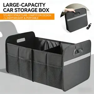 Car trunk storage box Oxford cloth foldable car storage box Multifunctional large-capacity car finishing box,car trunk sundries storage artifact Waterproof and wear-resistant practical car supplies, convenient folding ,car home dual-purpose storage box