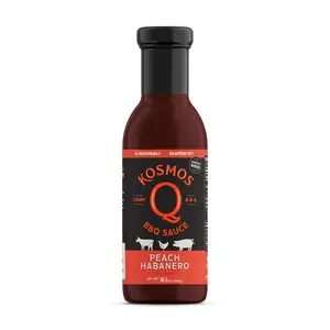 Kosmos Q Peach Habanero BBQ Sauce - Authentic Flavor with Dried Peach and Habanero Flavor