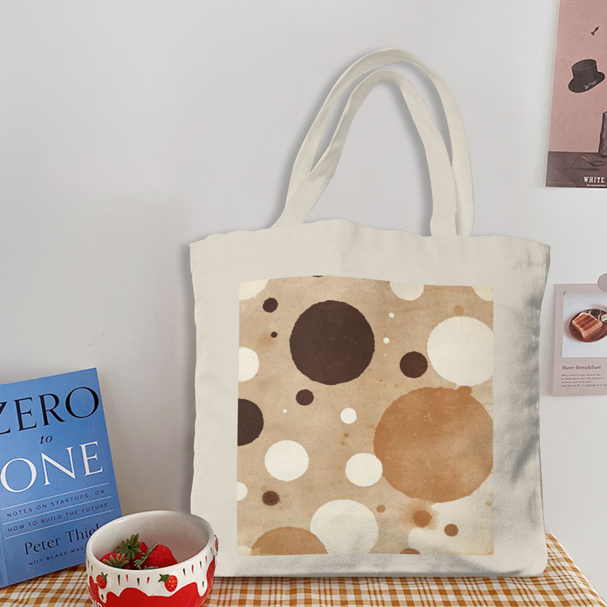 Reusable eco-friendly sturdy durable canvas bag, suitable for shopping, workouts, travel, camping, and everyday outings