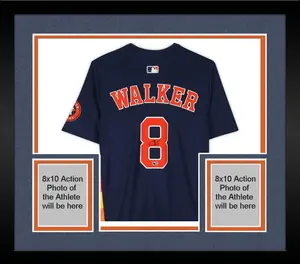 Framed Christian Walker Houston Astros Autographed Navy Nike City Connect Replica Jersey - Fanatics Authentic Certified