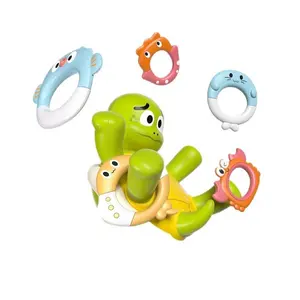 Electric Water Play Toy, Small Turtle Bath Toys, Ring Toss Game, Bathroom Shower, Unisex Bathing Toy