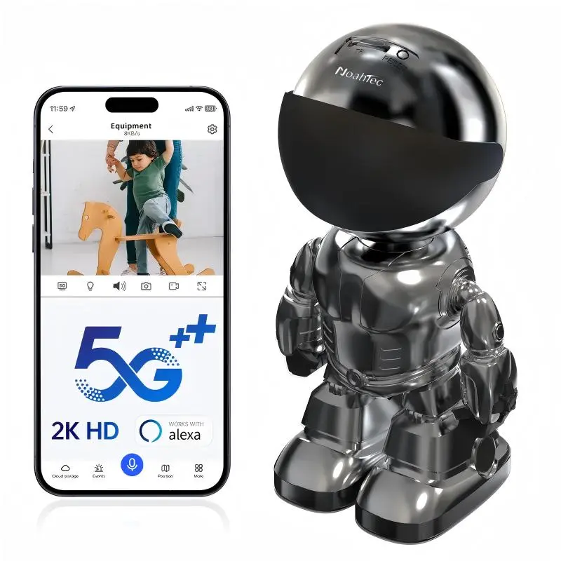 3MP Wireless Home Security Camera - 5G&2.4GHz WiFi, Motion Detection, 2-Way Audio, Automatic Cable Monitoring for Phone Remote Viewing