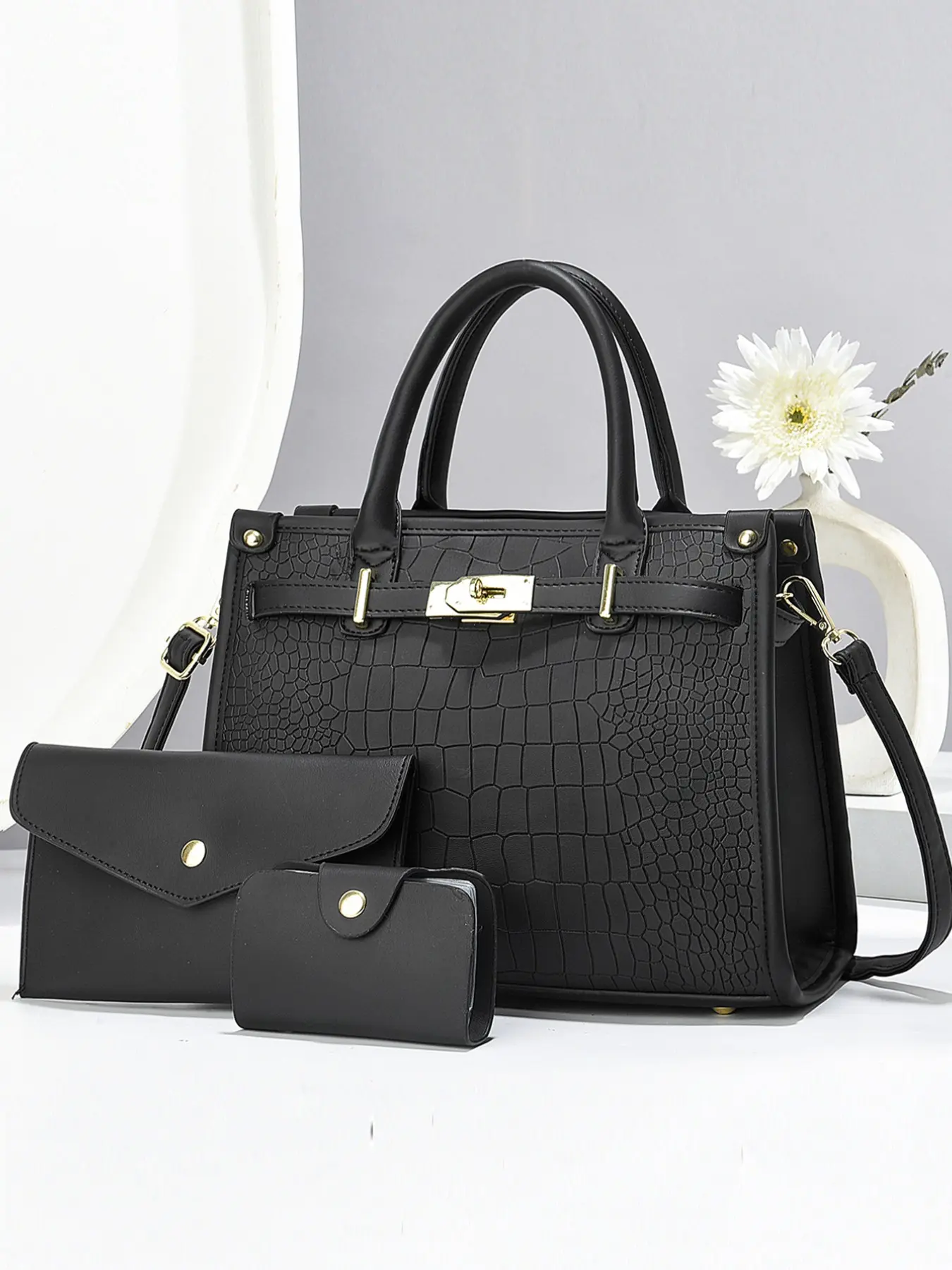 Fashion Three-Piece Set Vintage Crossbody Bag, Fashionable Multifunctional Large Capacity Travel Shoulder Bag, Stylish Design, New Women's Handbag