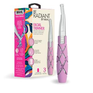 Be Radiant™ by Wahl DualTech® Battery-Powered Facial Hair Trimmer for Women, Double-Sided Detail Head, Eyebrow, Upper Lip & Facial Hair Removal Device with Comfort Grip Model - 3027036