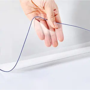 Clear Desk Pad Blotter 16x24 Inch Vinyl Clear Tablecloth PVC Table Cover Protector 1.5mm Thick Desktop Cover Waterproof Non-Slip Office Computer Writing Desk Protector Mat
